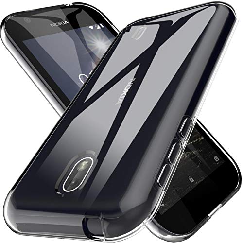 Verco Funda para Nokia 1, funda para Nokia 1, transparente, fina, transparente, de silicona, transparente