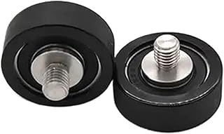 2 Pcs Diameter 43mm, M10 Screw, PU Polyurethane Bearing with Stainless Steel Screw, Rubber-Coated Soft Pulley/Roller, Guide Wheel (Color : B, Size : 2pcs)