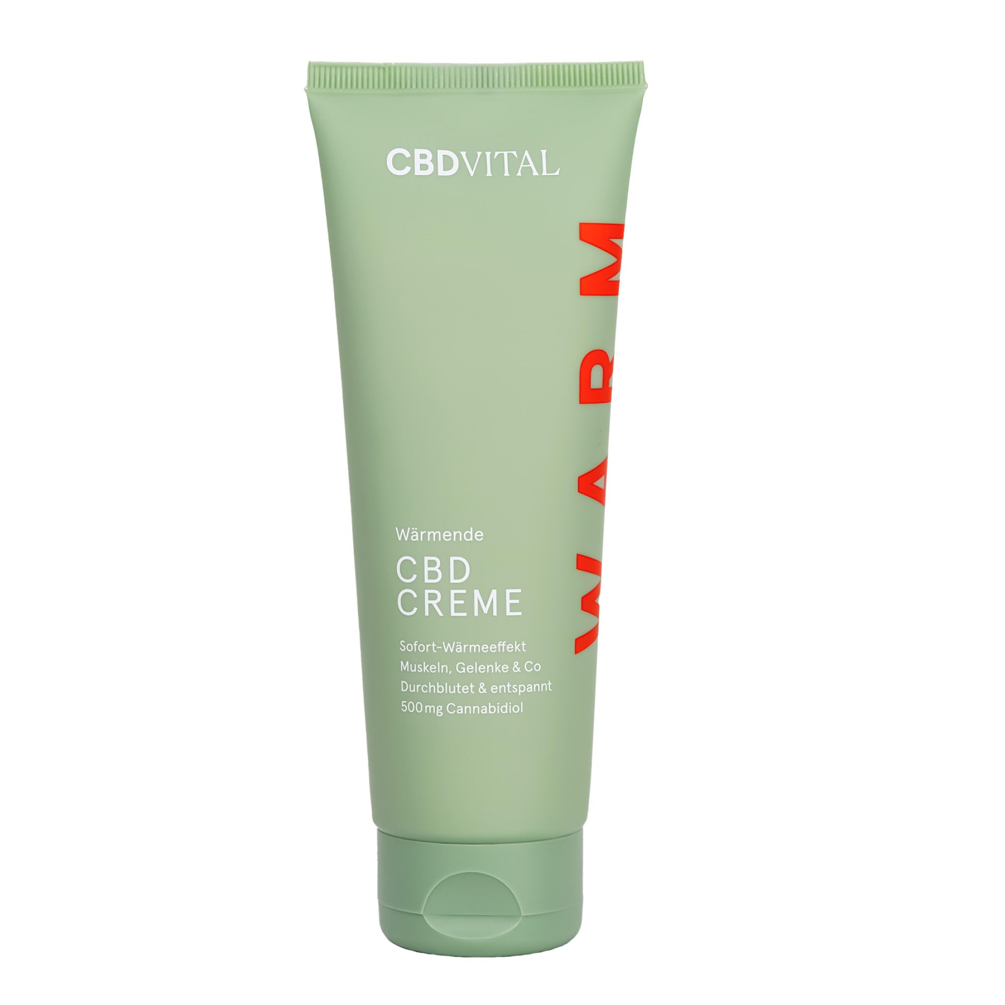 CBD Wärmende Salbe mit Soforteffekt | Hochdosierte Hanfcreme | Extra stark | Cannabis-Aktiv-Gel mit 500mg Cannabidiol, Chili & Ingwer | 100% vegan | CBDVITAL