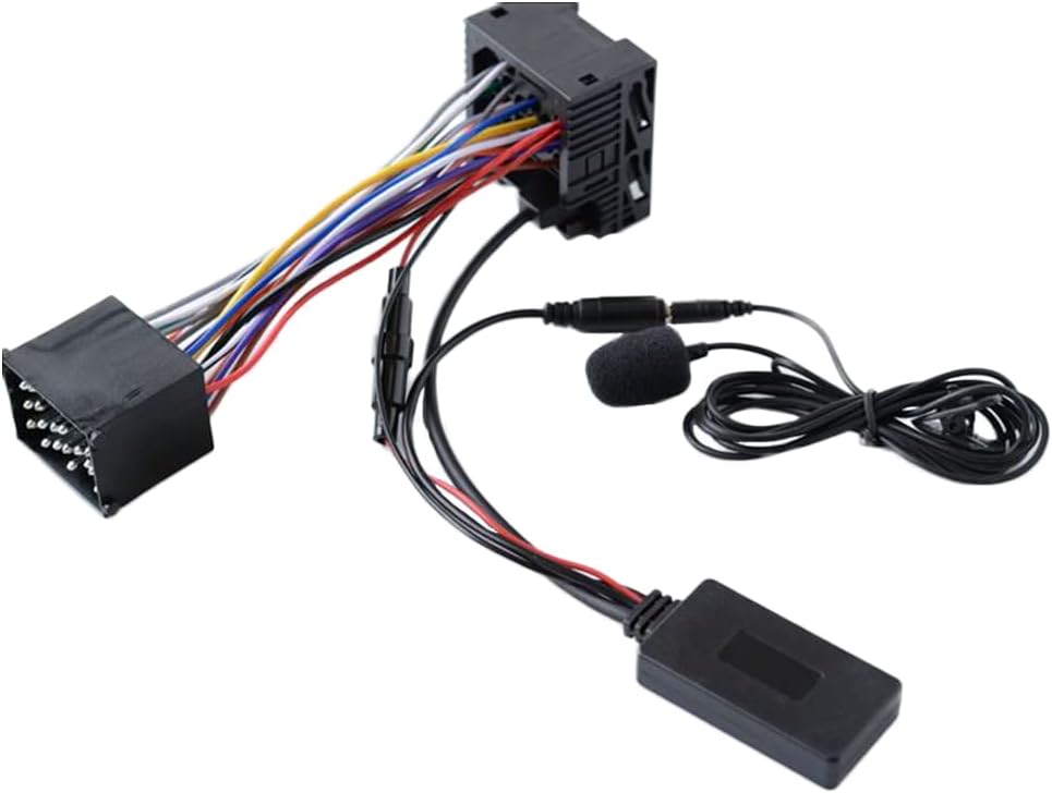 5.0 Bluetooth-Compatible Audio AUX Adapter with Microphone, Compatible with BMW 3 Series E46 320i, 320ci, 320cic, 323i, 323ci, 323cic, 325i, 325ci, 325cic, 328i, 328ci, 328cic, 330i