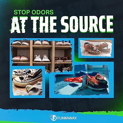 Image of FunkAway Shoe Deodorizer Spray (8 oz) Odor Eliminator for Shoes, Skates, Work Boots and Hard-to-Clean Items, Extreme Odor Neutralizer that Attacks Funk at the Source