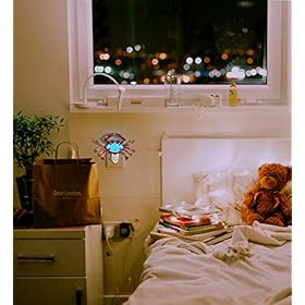 Puzzled Glass Art Night Light, Plug in Decorative Socket Lamp, Manual On & Off Portable Lights for Stairway, Bedroom…