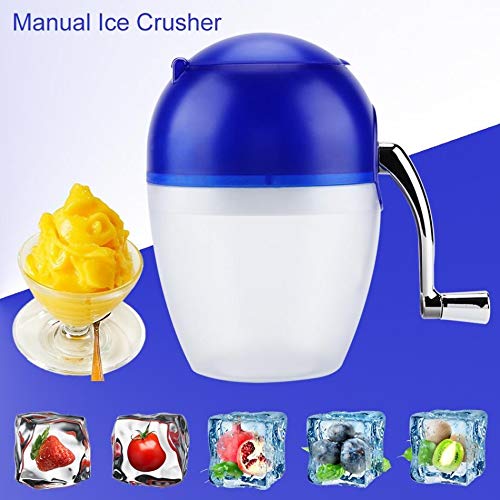 Tritaghiaccio Portatile Manuale a manovella Mini Macchina per tritare Il Ghiaccio Frantoio per Coni di Neve Macchina per macinare Il Gelato Fai da Te