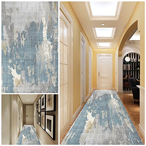CHBIN Läufer Teppich 60x300cm Anti Rutsch Teppich Meterware Vintage Modernes Design für rutschfest und Küchenläufer Esszimmer, B Cover