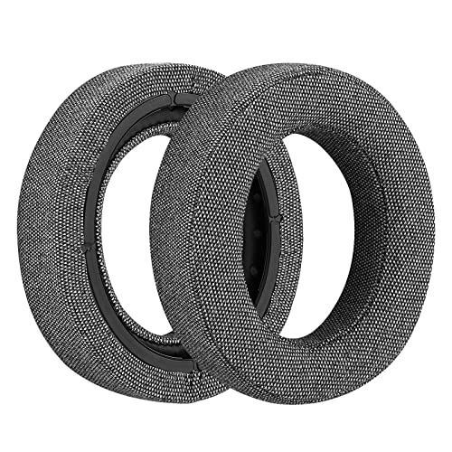 Geekria Comfort Linen Replacement Ear Pads for Corsair HS70 PRO, HS60 PRO, HS50 PRO Headphones Ear Cushions, Repair Parts (Grey) - Image 2