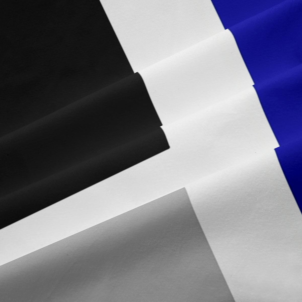 Homewish Geometryczne abstrakcyjne zasłony okienne, 117 x 137 cm, 2 zestawy paneli - proste paski, patchworkowe zasłony zaciemniające, niebieskie, czarno-szare, zasłony okienne, nowoczesne, estetyczne
