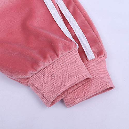Kids Boys Girls 2PCS Velvet Hooded Tracksuit Toddler Baby Fleece Hoody Top & Sweatpants Sweatsuit Warm Fall Outfits3