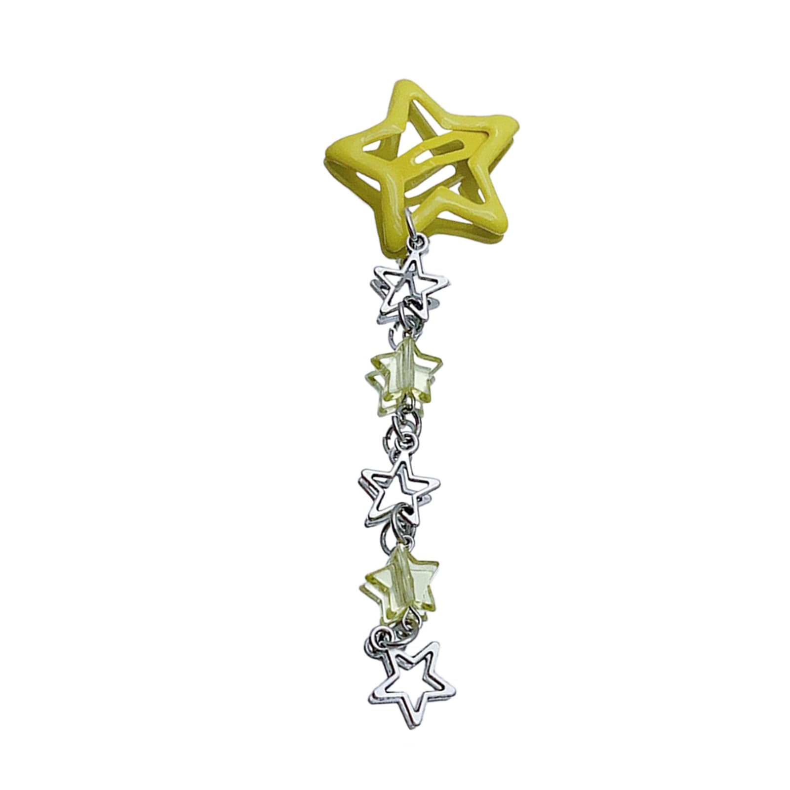 Yazhuq Star Fringe Pendent Hair Clip Hairpin with Decoration Colorful Hair Barrette for Girls Ornaments