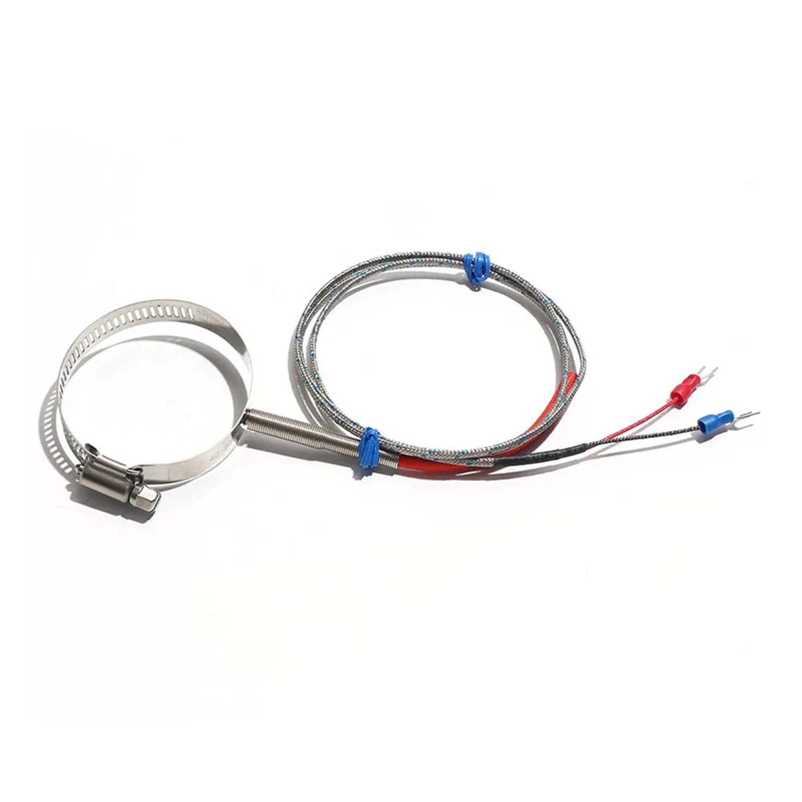 Fulimei K Dia40-63Mm 1M K-Type E-Type Pt100 Clamp Hoop Patch Temperature Sensor Probe Adjustable Diameter 21-44Mm/40-63Mm/72-95Mm 1M/2M/3M 1Pc(K Dia40-63Mm 1M)