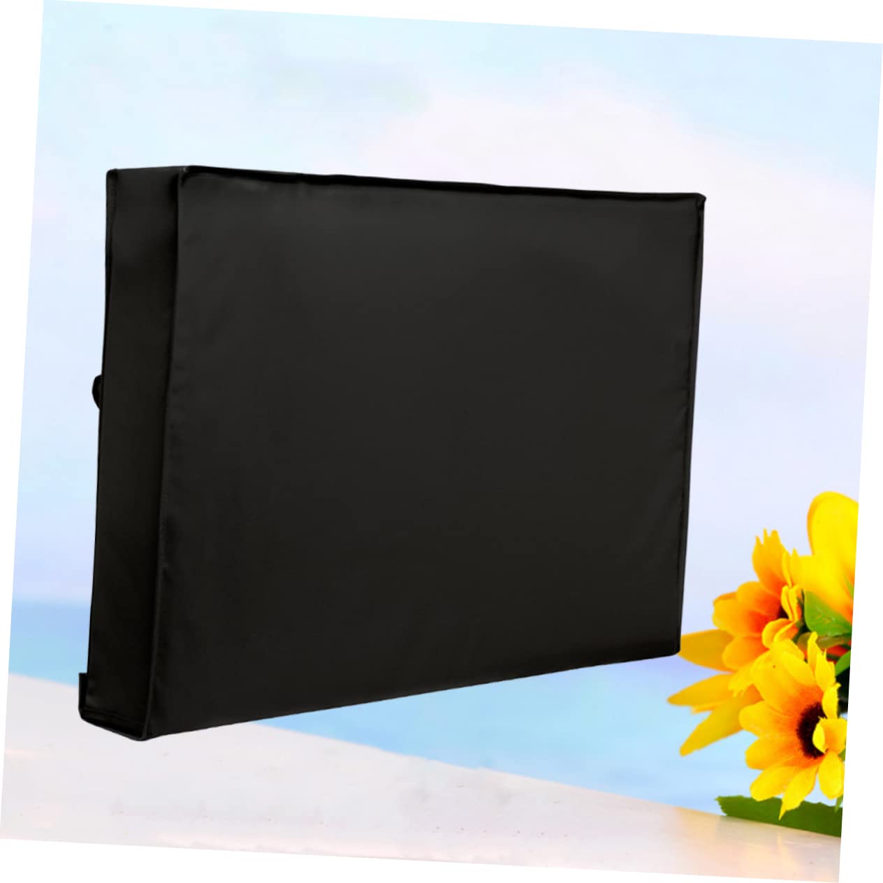 HOMSFOU Funda Tv Exterior Impermeable Resistente a La Intemperie Con PañO Microfibra Gratis Para Televisores Hasta 24 Pulgadas ProteccióN Contra Polvo Lluvia Y Suciedad