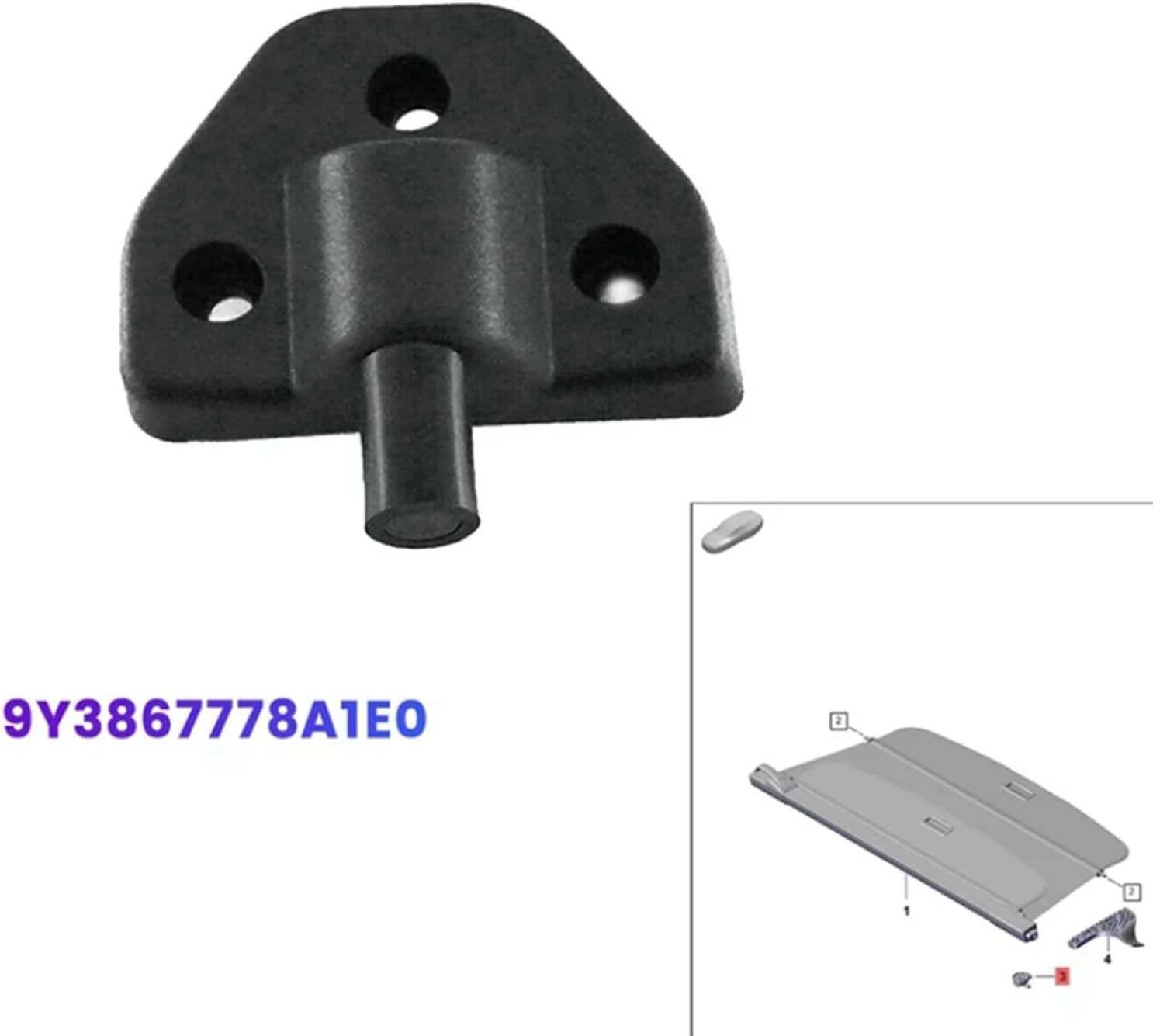 Compatible with Compatible with Porsche Cayenne 2018-2024 OEM 9Y3867778A1E0 Rear Right Trunk Cargo Cover Bracket - Black Plastic Support Block Direct Fit Replacement