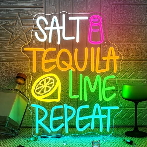 VYXIN Panneau néon Salt Tequila Lime Repeat