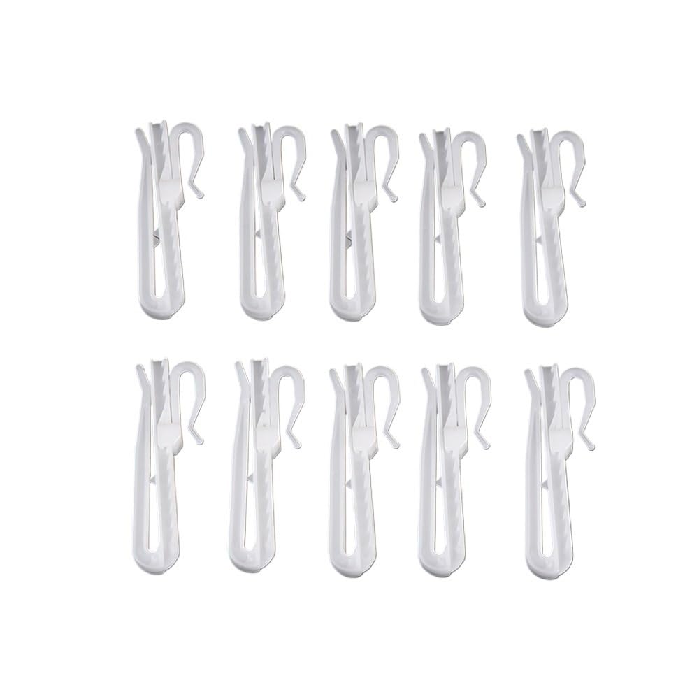 White Plastic Curtain Hook For Home Office Curtain Accessories 7cm/8.5cm(A2)