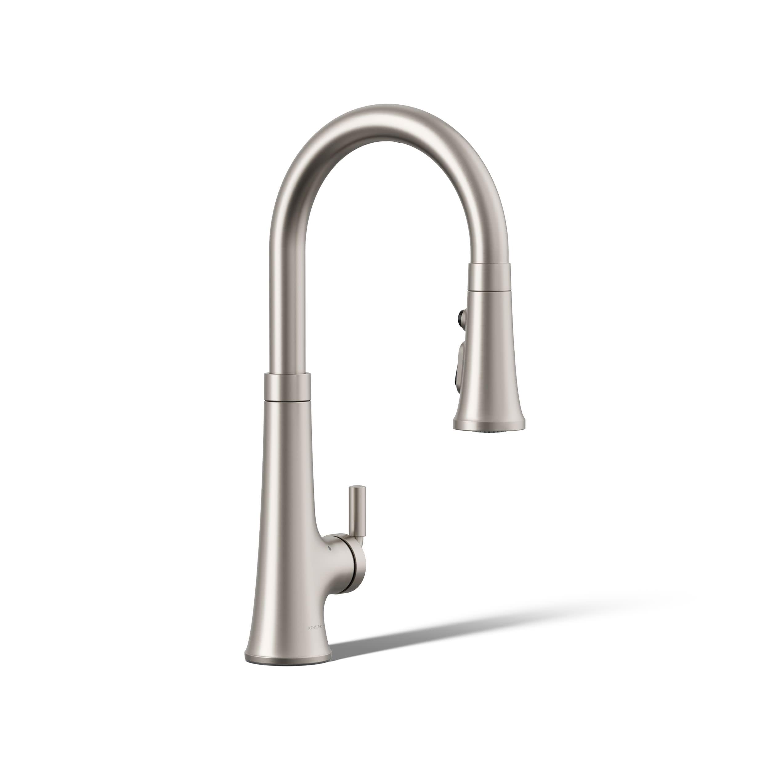 KOHLER 23766-VS Tone Pull Down Sprayer, Touchless Faucet for