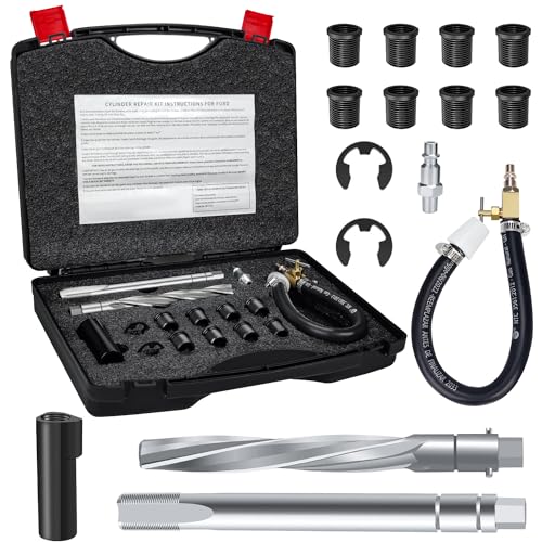 38900 Two Valve Tool Kit for Ford Triton,Thread Spark Plug Thread Repair Kits,Foolproof Repair System Spark Plug Repair Kit Compatible with Ford 4.6L,5.4L and 6.8 V-10 Ford Triton Two Valve Engines