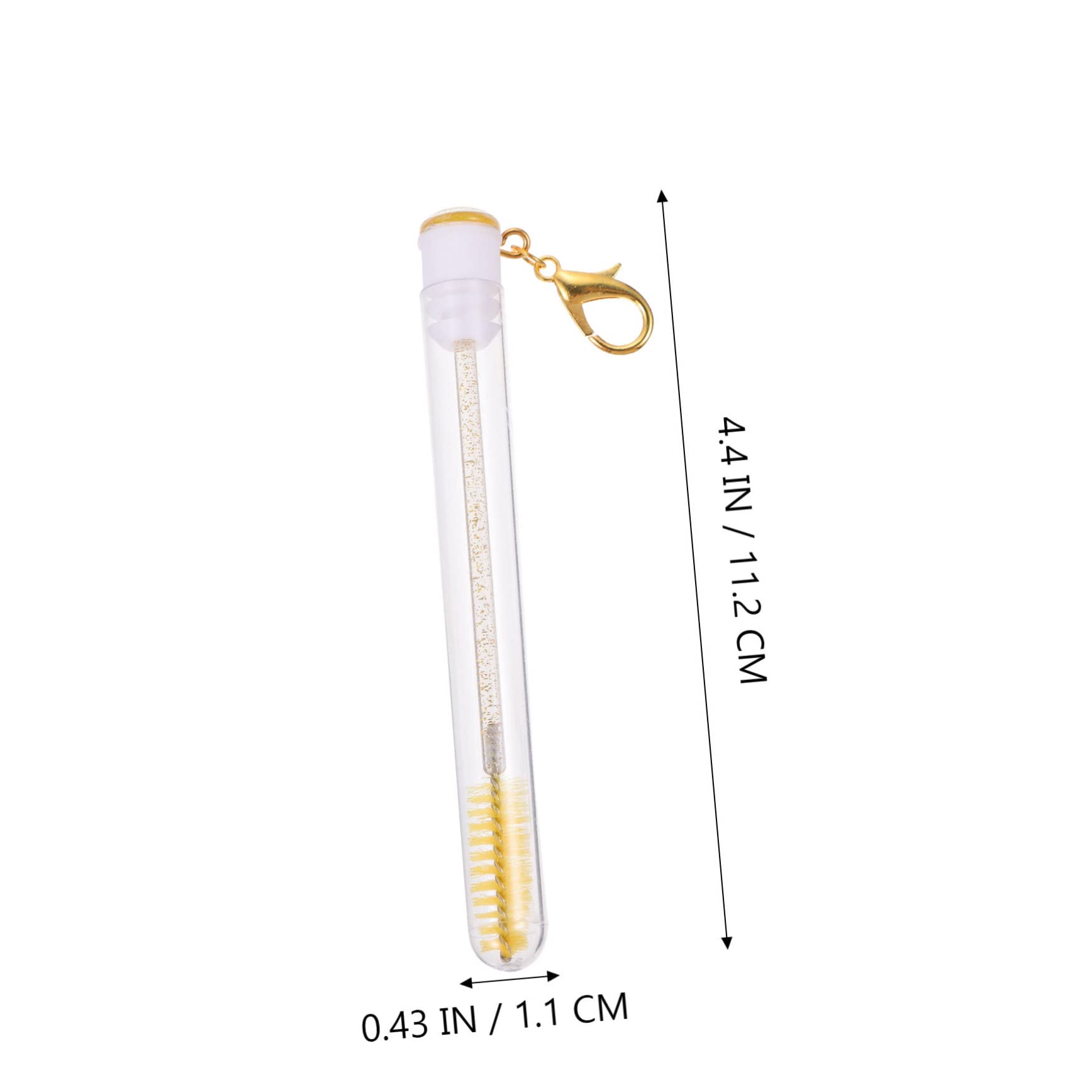 SOESFOUFU Travel-friendly Makeup Tool 4pcs Eyelash Brush Mascara Set Keychain Lash Brow Comb Eyelash Comb for Beginners Artists