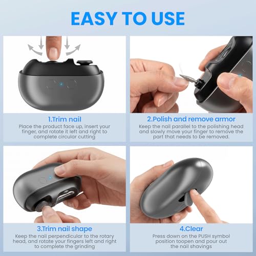 Electric Nail Clippers Upgraded, Nail File Toenail Trimmer, Safe for Seniors, Adults, Kids & Baby, Gifts for Women Men Mom Baby Adult Senior - image 6