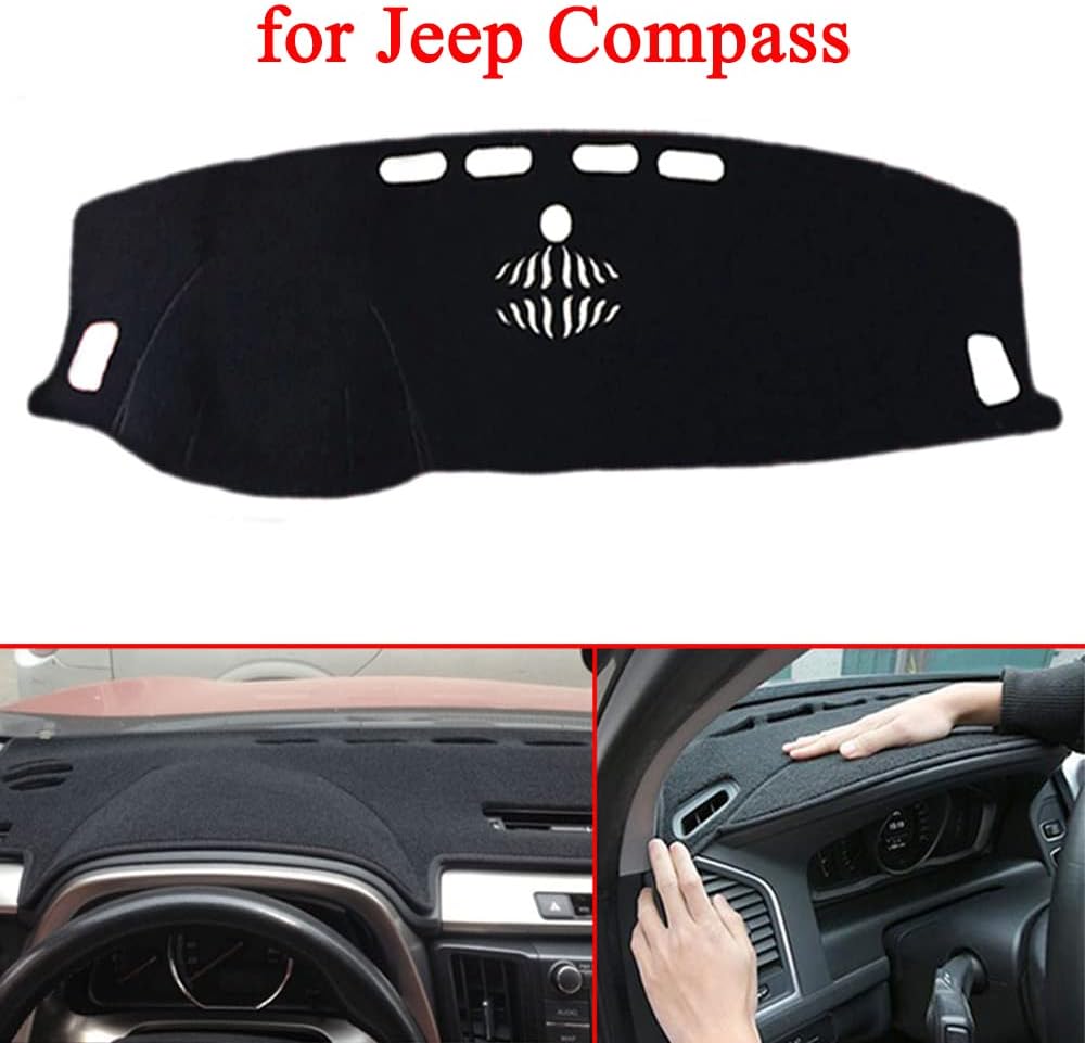 KAITIAN 1pcs Non-Slip Dash Cover Dashboard Cover Sun Visor Cover Dash Mat Dash Carpet Compatible for Jeep Compass 2022 2023 2024 2025 2024