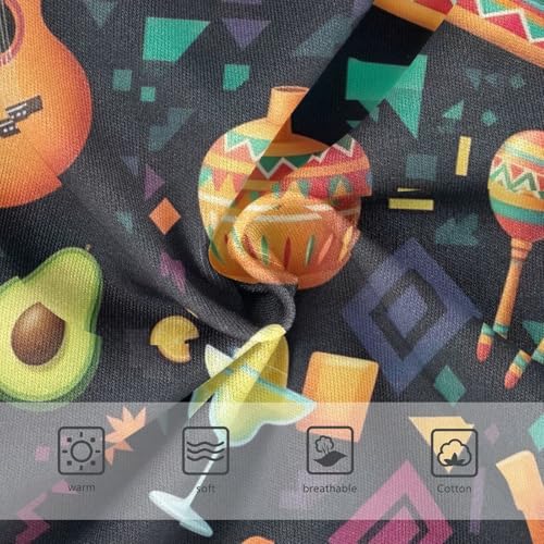 Mexican Guitars Skulls Toddler Girls Underwear, Cotton Underwear Girls, 2T–8 Years3