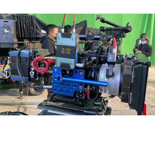 Image of 15mm Rod Tube for Sony ARRI RED Camera Wireless Follow Focus Lens Motor Shoulder Rail Accessory Mounting with 3 /8 inch Thread, 15cm Long (Blue)