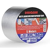 IPOHI Butylband 10cm x 5m, Wasserdichtes Klebeband aus Butylkautschuk, Aluminium Klebeband ist Ab...