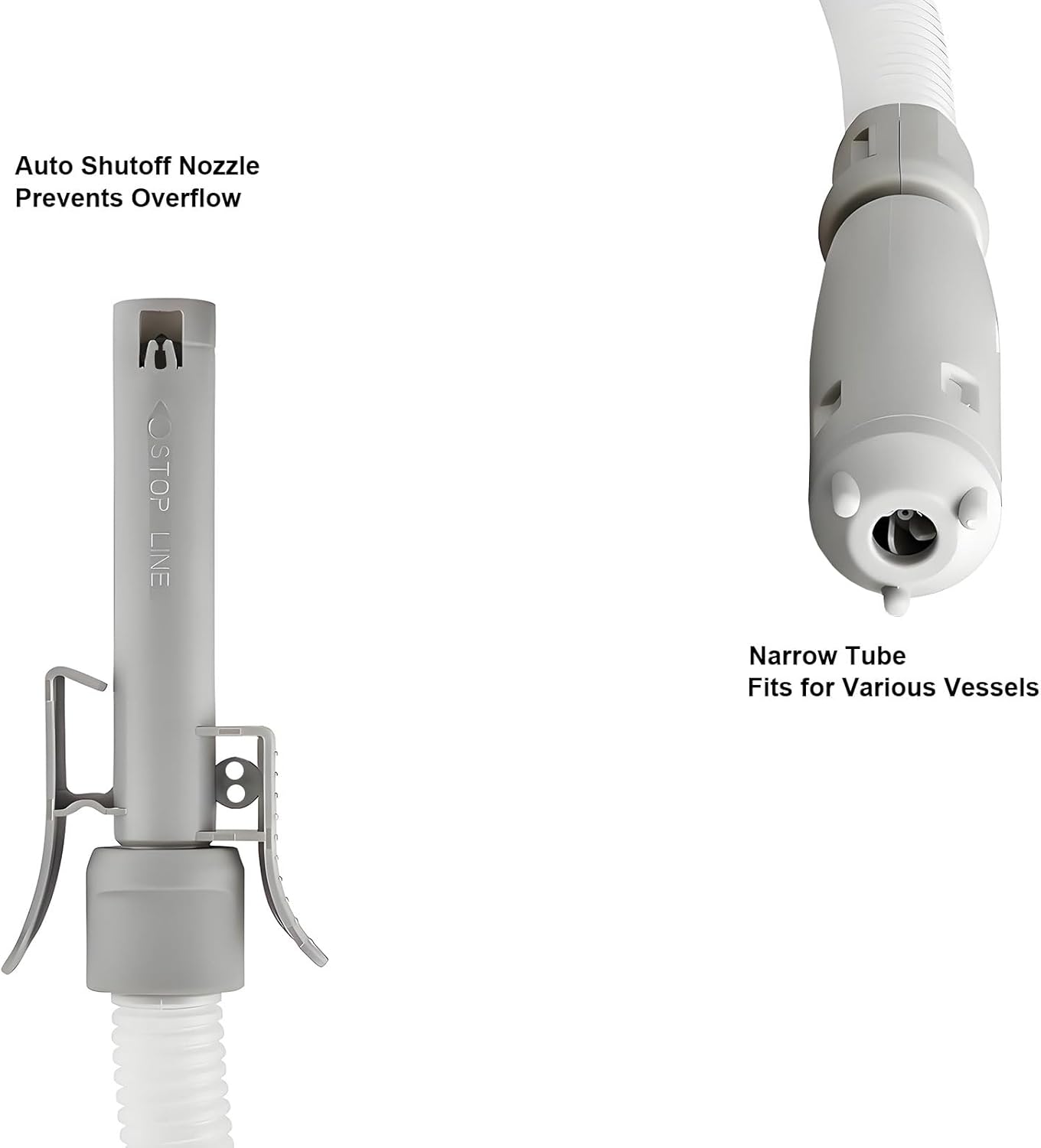 Fuel Transfer Pump Battery Powered with Auto-Stop Sensor, Leak Protection (3.2 GPM), 58inch Long Hose, Universal Adapter Fits Most Size Gas Cans for Gasoline Diesel Fuel Liquid