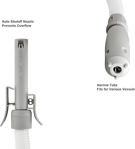 Miniatura 4 de Bomba de transferencia de combustible alimentada por batería con sensor de parada automática, protección contra fugas (2.4 GPM), manguera de 58