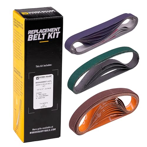 Work Sharp Bulk Bundle Value Pack KTS Replacement Abrasive Belt Kit 24 Assorted Grits