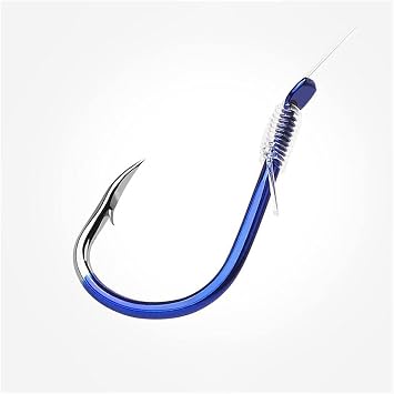 Fishing Hooks 10PCS High Carbon Steel Fishing Hook High Carbon Squid Hook Salted Sea Fishing Line Bundle for Bass Trout Saltwater Freshwater Fishing Tackle Size 8#