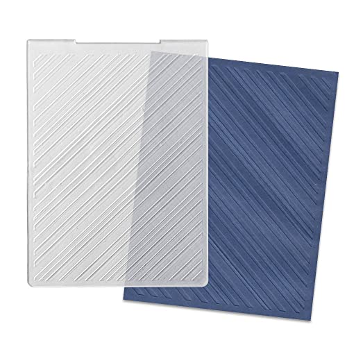 Alibbon Diagonal Stripe Plastic Embossing Folders For Card Making, Stripe Background Embossing Folders For Diy Scrapbooking, Stripe Pattern Template Folders For Paper Craft Photo Album Decorations #TOP8