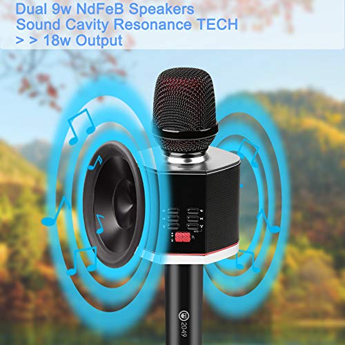 2049 X1 18W Cardioid Dynamic Karaoke Microphone, Handheld Wireless Bluetooth Karaoke Systems Karaoke Machine For Home,Outdoor,Party,Classroom,Wedding,Car Compatible With Smart Phone/Pc/Mp3/Mp4/Tv #TOP4