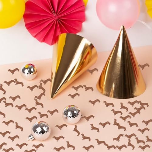 Dachshund Confetti, Puppy Birthday Party Supplies, Pet Dog Paper Cut Out, Dachshund Table Confetti for Baby Shower, Pet Dog Birthday Party Table Decoration by MINUET MINUTE - Image 4