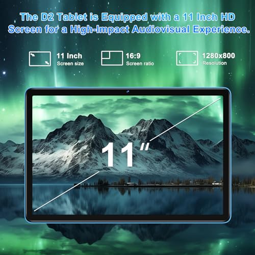 Image of DMOAO Tablet 2026 11 Inch Tablet Android 14 Tablets with 128GB + 20GB Large Storage, Octa-Core 2.0Ghz, 8000mAh,18W Fast Charging, 5G WiFi, GPS, 5+13MP Camera, Widevine L1, Face Unlock-Blue