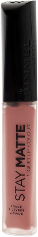 Rimmel London Stay Matte Liquid Lip Color with Full Coverage Kiss-Proof Waterproof Matte Lipstick Formula that Lasts 12 Hours - 110 Blush, .21oz