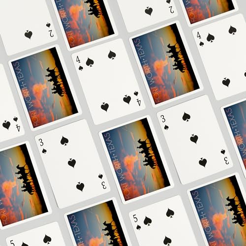 Baraja de poker Fort Worth Texas Cowboys at Sunset miniatura 4