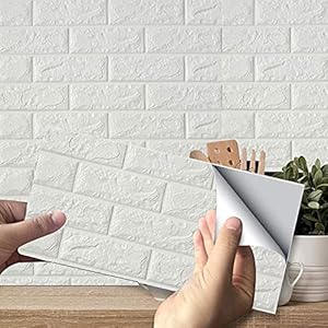 10 stks DIY PE Foam Geluidsisolatie Stickers, 35 cm x 38 cm/13.8 inch x 14.9 inch Behang 3D Baksteen Wallpanels…