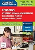  Concours Assistant médico-administratif 2020-2021 Tout-en-un Catégorie B - Concours externe et inter: Concours externe et interne - Branche Secrétariat médical (2020-2021)