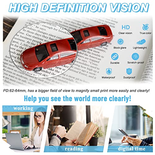 Image of MARE AZZURO Round Stylish Reading Glasses with Spring Hinge Fashion Readers for Women 5.00