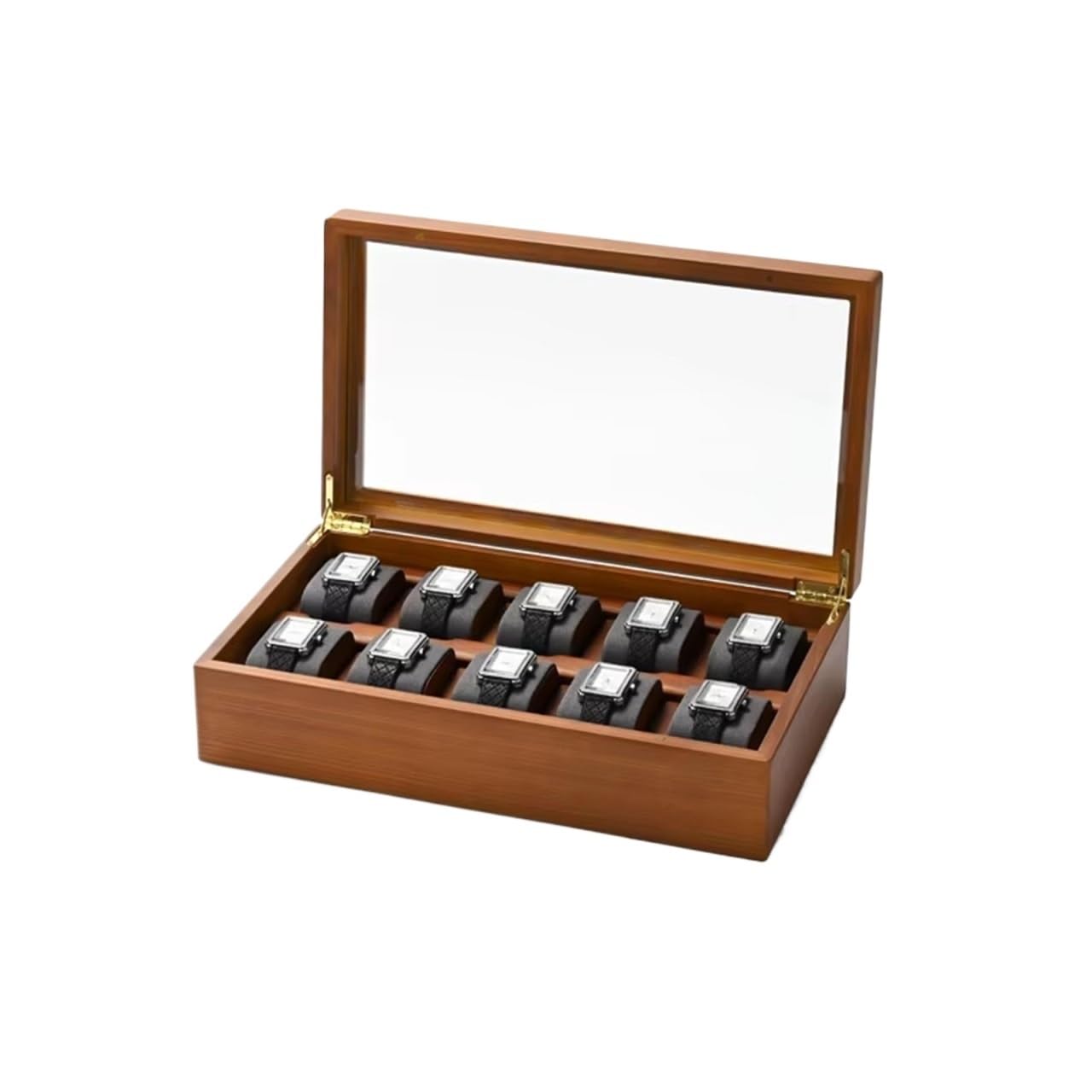 LPATEBCVU Solid Wood Watch Box Wood Jewelry Organizer Box 6/10 Grids Solid Watch Holder Storage Case Display For Wooden storage