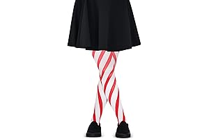 Skeleteen Candy Cane Striped Tights: The Sweetest Legwear Treat This Holiday Season