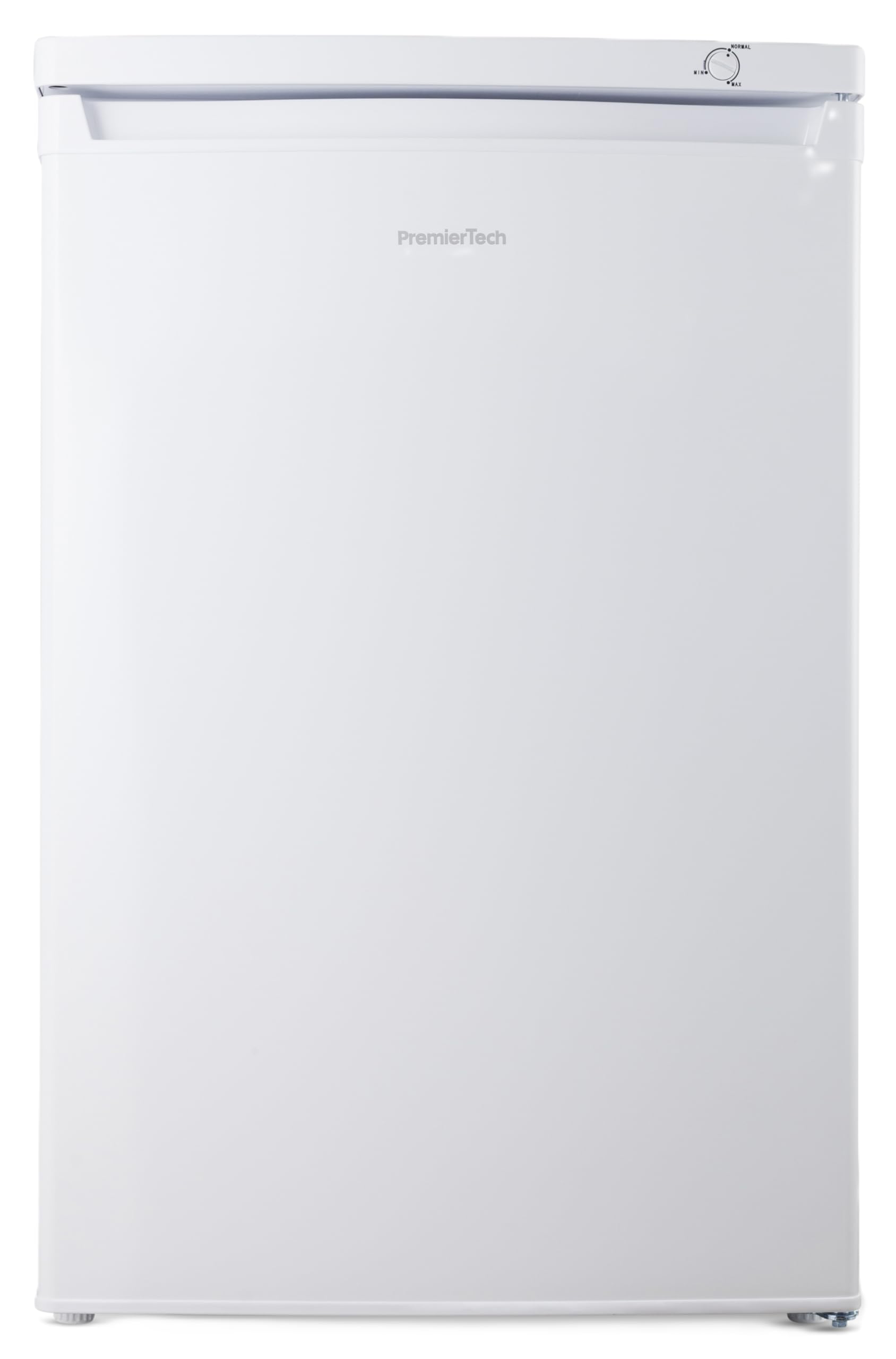 PremierTech Freezer Congelatore Verticale, 91 litri, 4 Cassetti, Libera Installazione, Sotto Tavolo Compatto, Risparmio Energetico, Porta reversibile, Termostato regolabile, Bianco, PT91FR