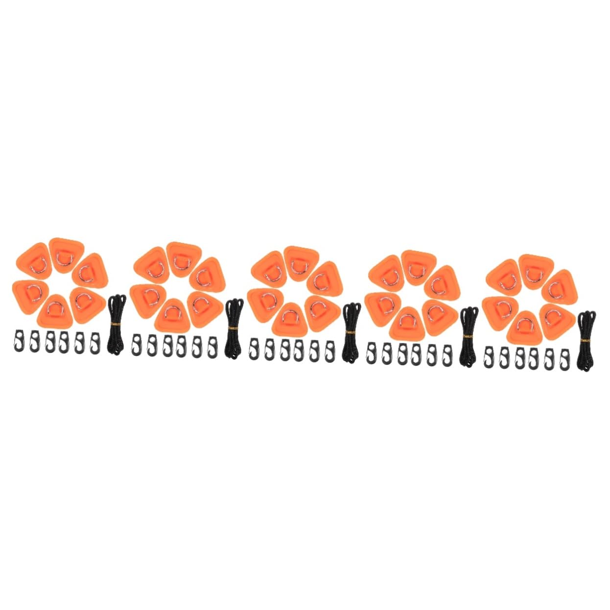 Toddmomy Aufblasbare Plattenfixierzubehör Kajak-Patches Aufblasbares Boot Kajak Teile Bootszubehör-Gadgets aufblasbares Kajak Kajak-D-Ring-Patch-Anzug Kajak-Patch-Kit Nylon Orange