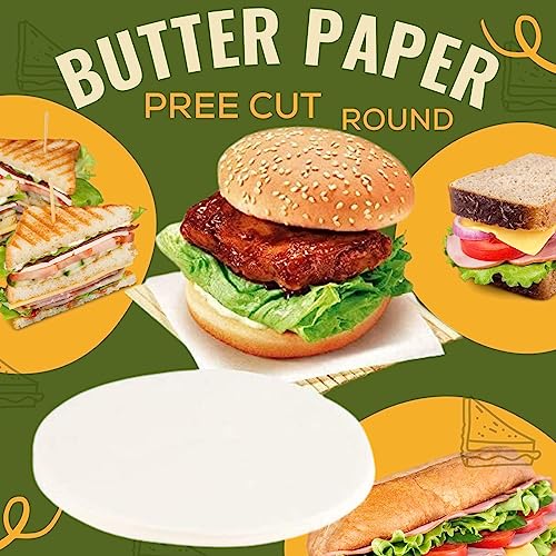 Image of Parchment Paper Rounds Non-Stick Liners Parchment Paper Rounds 9 Inch, 150 Pack