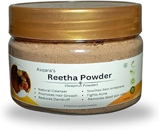 Asqara's 100% Pure & Organic Kunkudukai/Soapnut/Sapindus Mukorossi/Aritha/Reetha Powder for Hair Growth, Hair wash, Scalp treatment, Skin care (200Gram jar pack)-picture-52