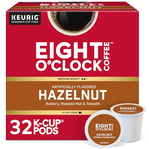 Eight O'Clock Coffee Hazelnut Single-Serve Keurig K-Cup Pods, Medium Roast...