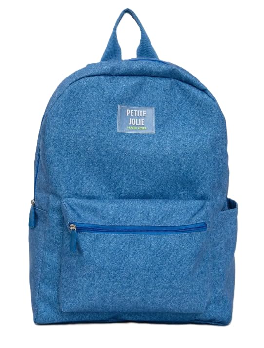 Mochila Petite Jolie TEEN Bag Azul Jeans PJ11055 Tecido Nova