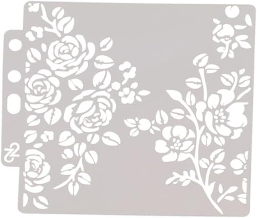 COHEALI Moldes en miniatura para ballena, hojas de dibujo, plantillas de dibujo, regla de encaje, plantillas huecas para pintar cestas en forma de