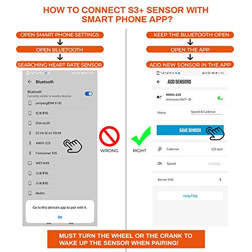Sensor de Cadencia ou Velocidade S3+ Magene - Bluetooth e Ant+