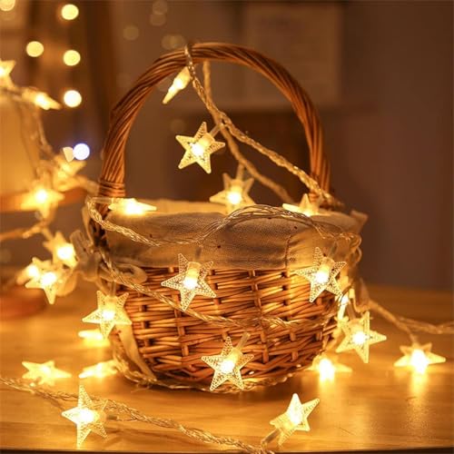 Sunshine smile Stern Lichterkette,1.5M 10LED Lichterkette Stern...