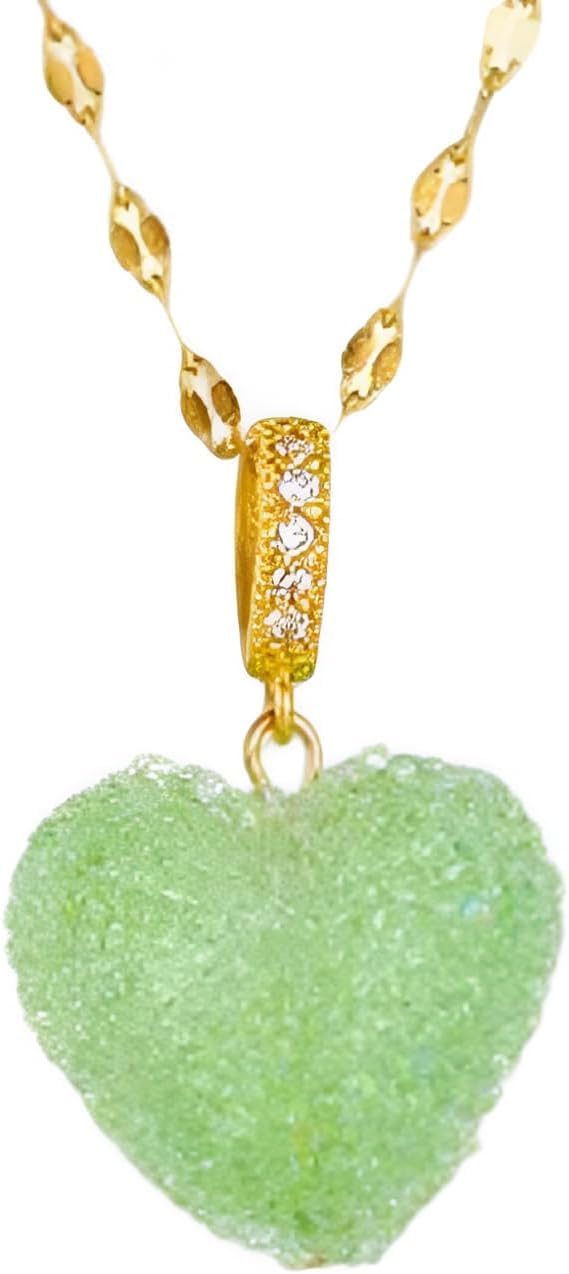 Prodotti per Ragazze da Donna, Ciondolo a Cuore con zirconi, Girocollo Geometrico Dolce e Carino, Cuore Grosso, Olivia, Cuore Rosso, Regali Cuore Rosso Oro